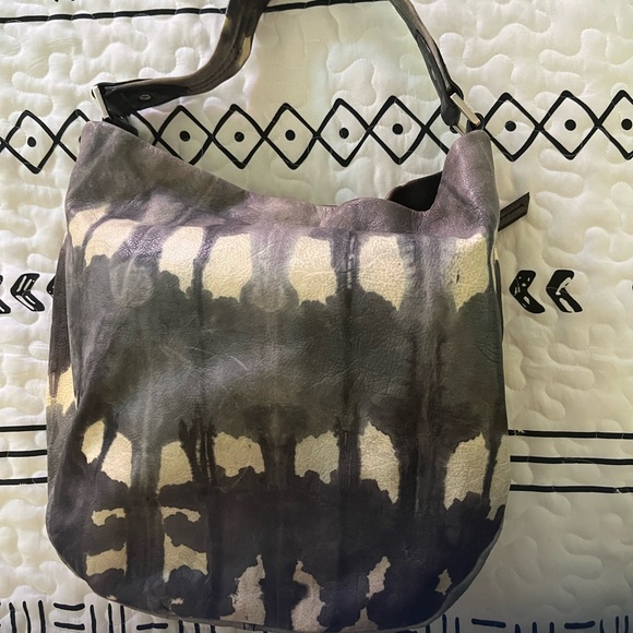 Vintage L.A.M.B. Leather Josephine Tie Dye Handbag w/ Dust Bag - Picture 8 of 15